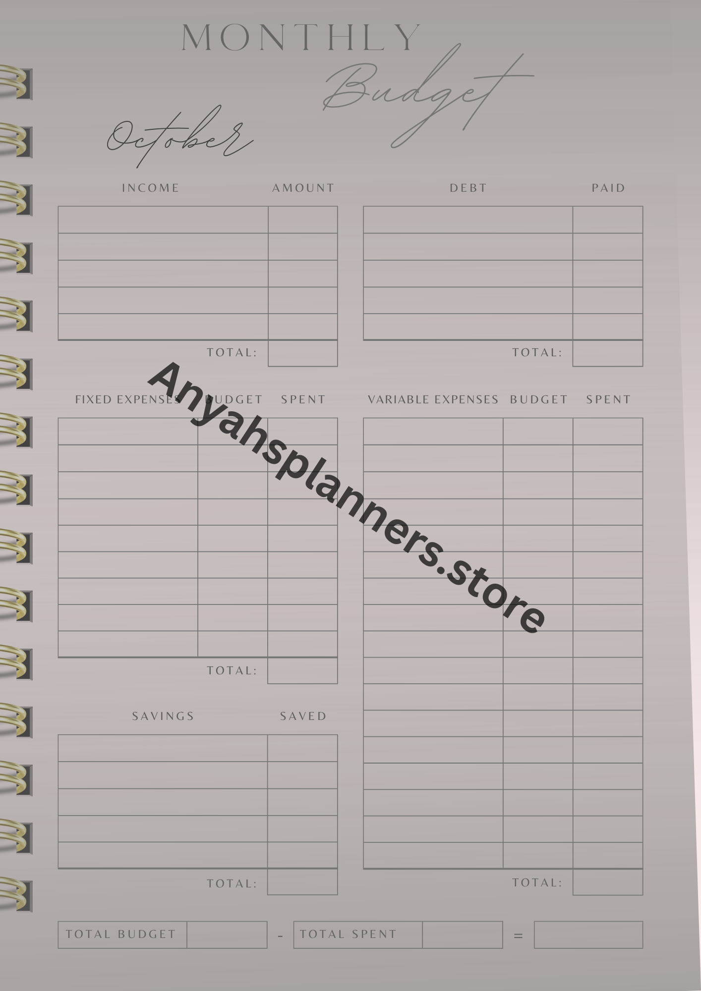 12-Month Digital Planner